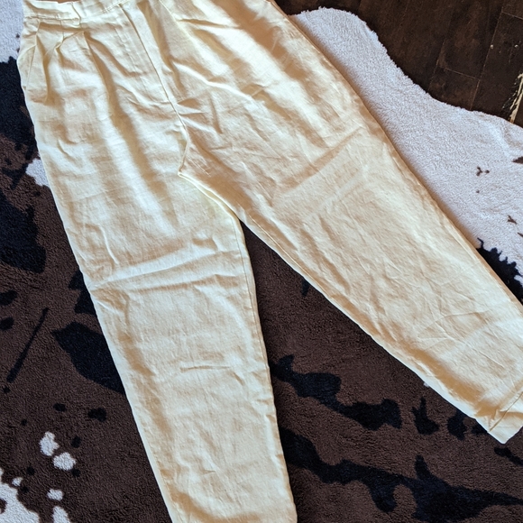 YELLOW linen trousers - Picture 5 of 7